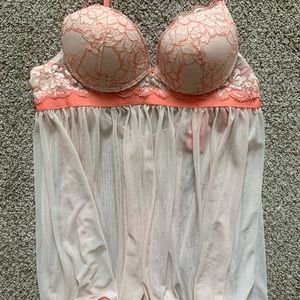 2 pink lingerie dresses